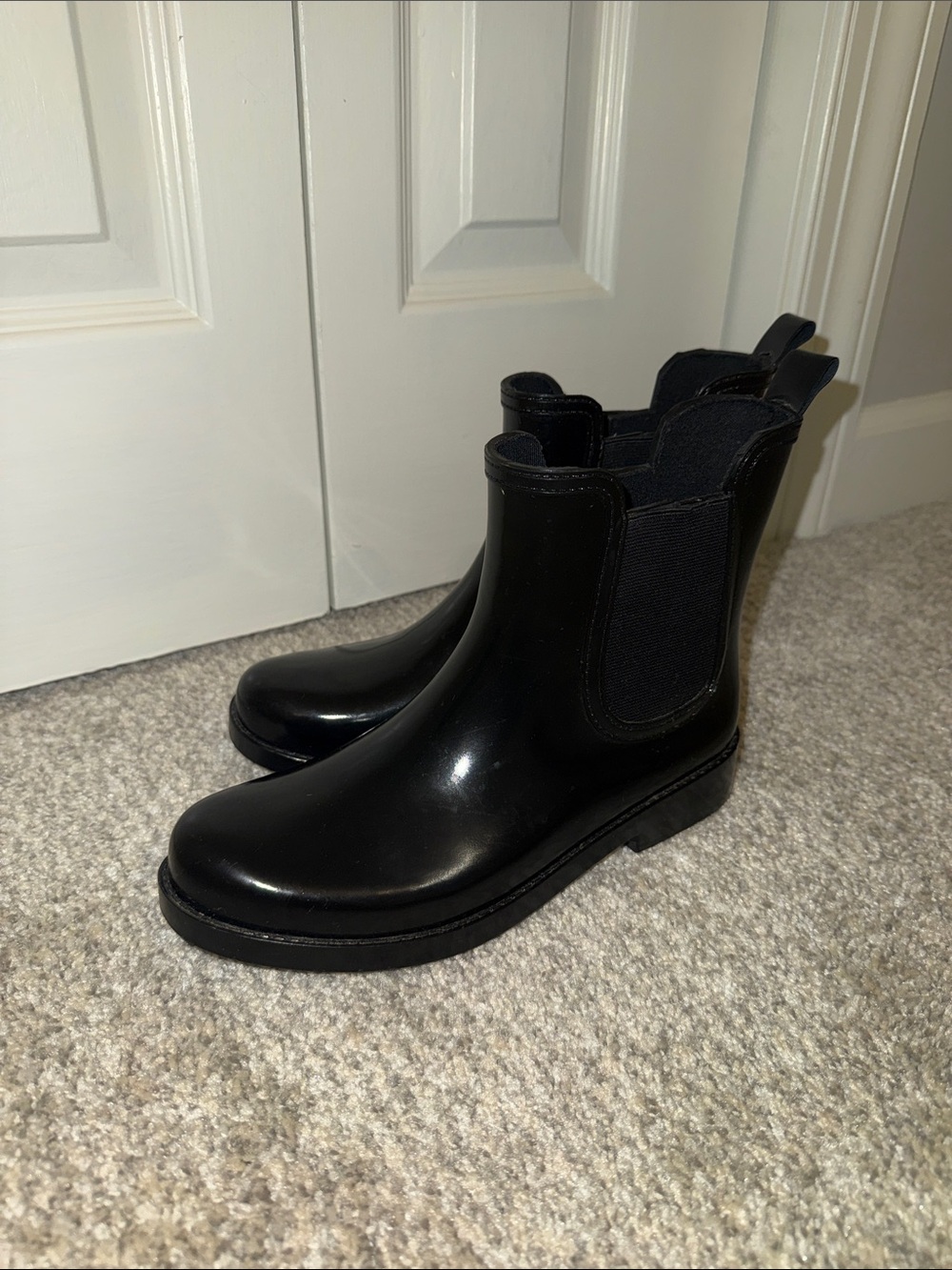 Black Chelsea Rain Boots